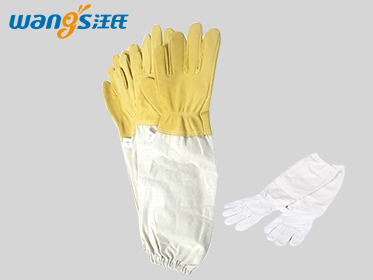 B-G-01-Sheepskin glove(Yellow/White)